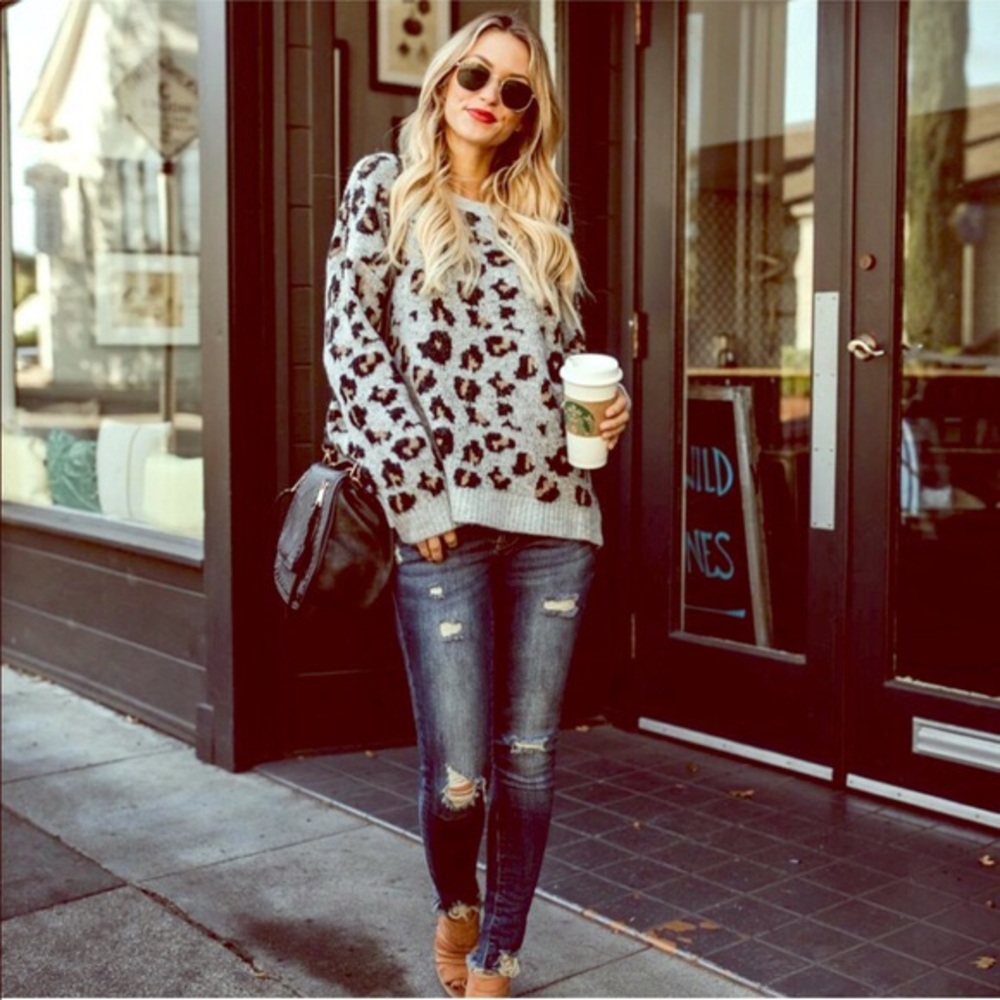 Leopard print sweater